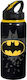 Stor Kids Water Bottle Batman Aluminium with Screw Cap Non Spill Black 730ml