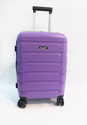 Diplomat Polypropylene Cabin Travel Suitcase Hard Purple with 4 Wheels Height 51cm