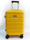 Diplomat Valiză De Călătorie Cabina Mică Colecția Seagull Tough Galbenă Cu 4 Roți Înălțime 55cm