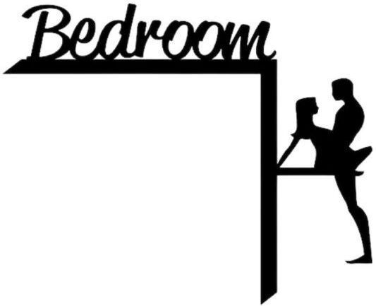 Vivatechnix Handmade Wall Sign Black Made of Metal 45x40cm