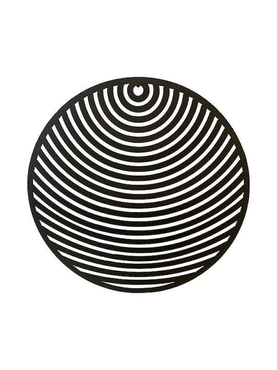 Decorațiune de Perete Cerc Spiralat Krodesign 50 Cm Diametru Negru
