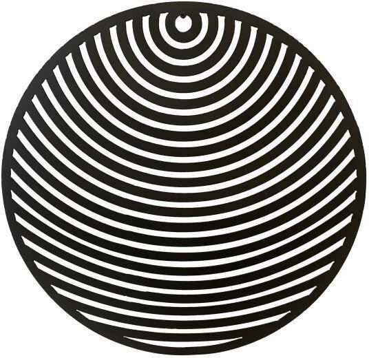 Krodesign Spiral-Kreis-Wanddekoration 50 cm Durchmesser Schwarz
