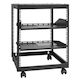 Vevor 12u Floor Metal Rack 585 X 510 X 626 Mm Adjustable Depth 23-40 Inch