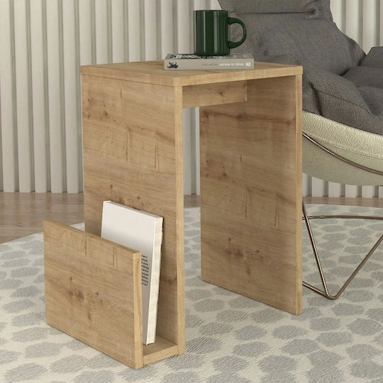 Rectangular Side Table Regnar Wooden Sapphire Oak M43.1xL33.5xH52cm