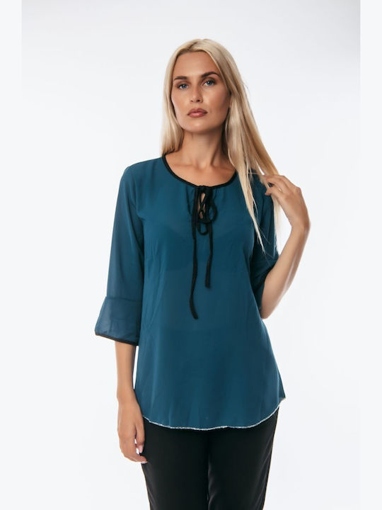 Dress Up Women's Blouse Petrol