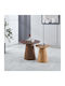 Round Side Table Tango Wooden Natural Color 40x40x40 cm