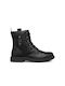 Geox Eclair Kids Leather Boots Black