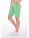 Damen Sportliche Bermuda Erdnuss
