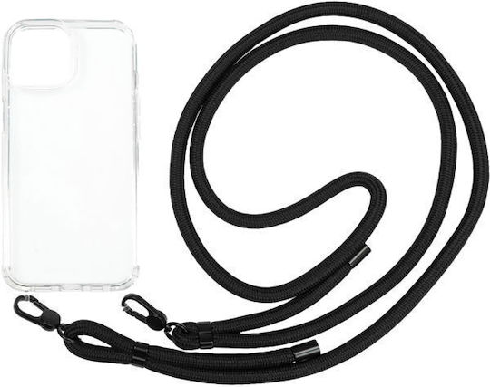 Mobile Origin Umschlag Rückseite Kunststoff mit Band Transparent (iPhone 15)