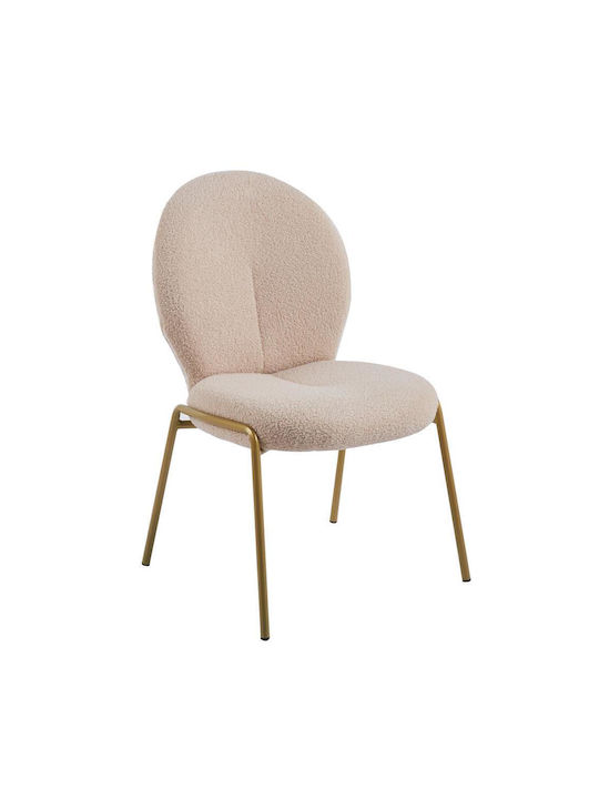 Jeti Chair H83x52x55cm Metal Legs White Fur