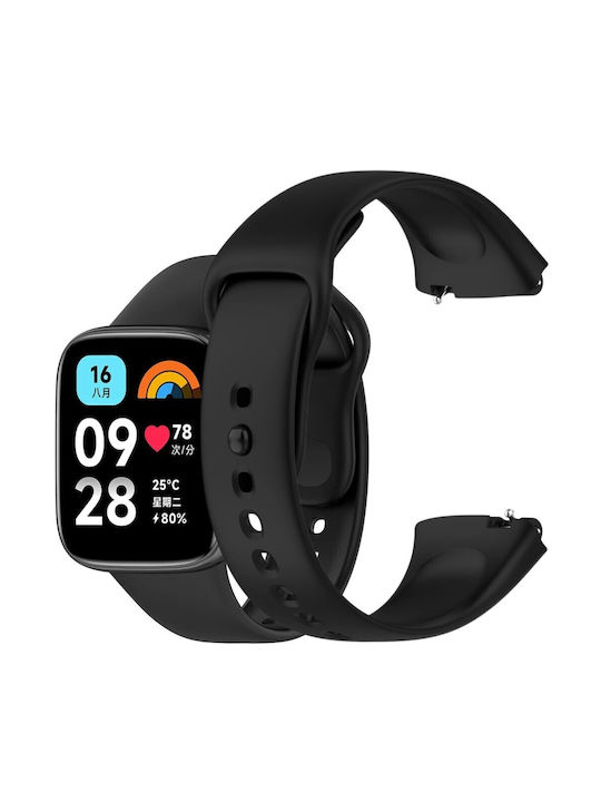 Λουράκι Σιλικόνης Μαύρο (Redmi Watch 3 Active)