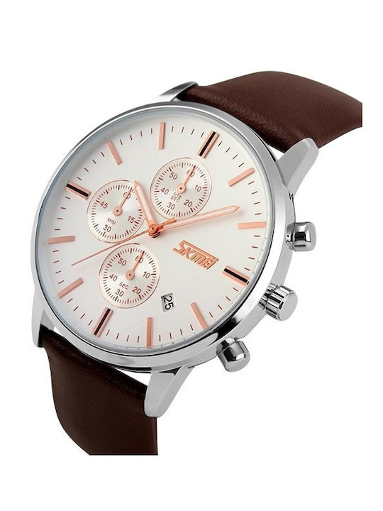 Skmei Watch Battery with Leather Strap