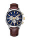 Le Dom Men's Watch 42mm Battery with Brown Leather Strap