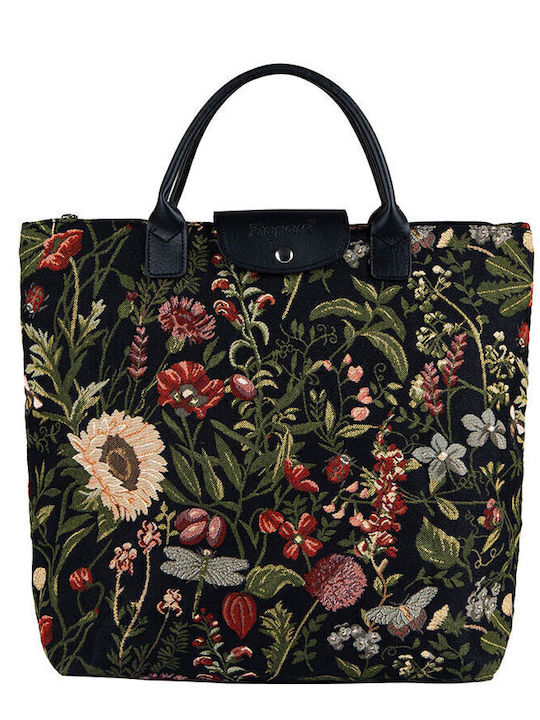 Signare Morning Garden Black Women's Bag Shoppe...