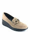 Leather Women's Moccasins in Brown Color