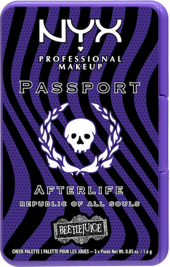 NYX Professional Makeup Beetlejuice Afterlife Passport Παλέτα με Ρουζ Afterlife Passport 6gr