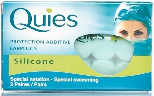Quies Silikon-Ohrstöpsel Geeignet für Schwimmer 3 Paar