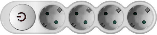 Geyer Power Strip 4 Positions with Switch and Cable 1.5m