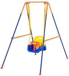 Kinderschaukel Stahlrahmen A Max 90 kg PVC-Sitz 4 Taschen Stabilität Klappbar 158 x 112 x 162 cm