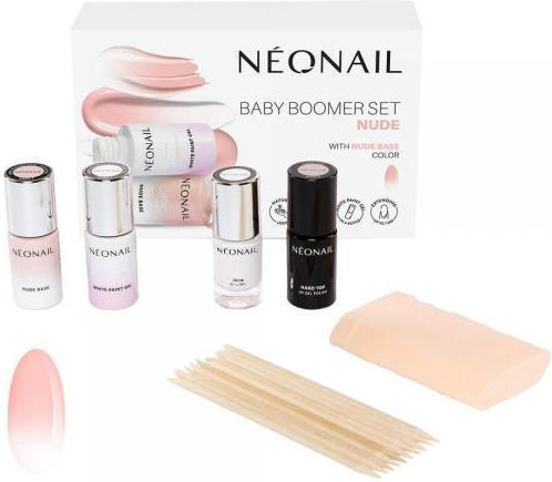 Neonail Baby Boomer Glossy Nagellacke Set Lang anhaltende Politur Nude Nude
