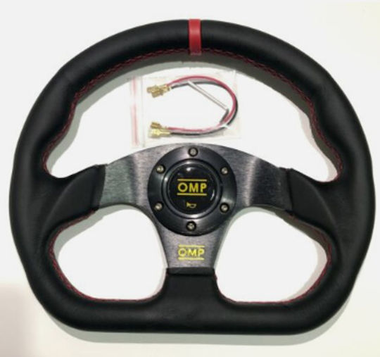 Suet Car Steering Wheel with 32cm Diameter Black/Black