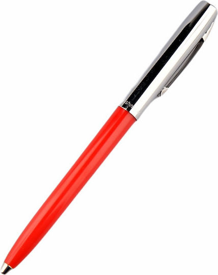 Fisher Space Pen Cap-o-matic Chrome Cap Red Barrel 775-r In A Gift Box