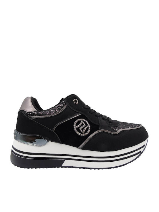 Alta Moda Γυναικεία Flatforms Sneakers Μαύρο