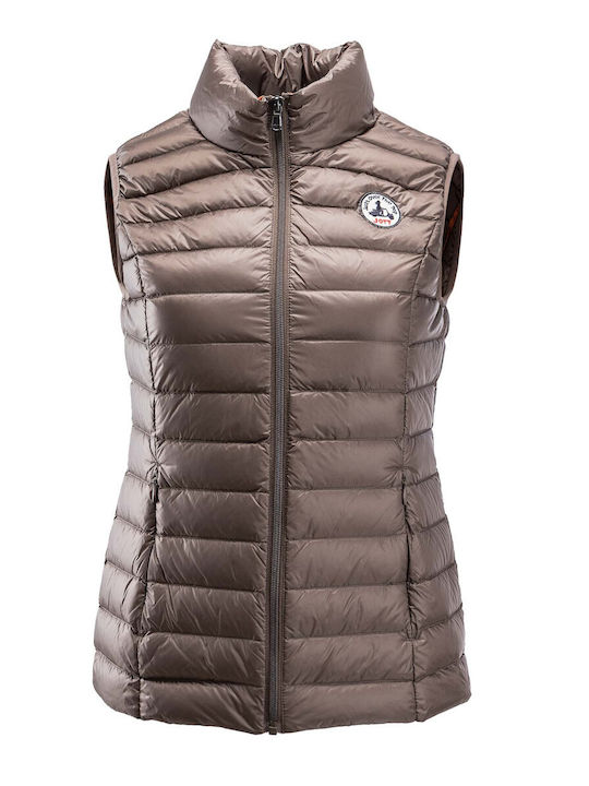 Jott Seda Sleeveless Jacket Puffer Brown