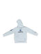 Kids Sweatshirt with Hood and Pockets White