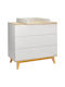 Baby Dresser with 3 Drawers Cappuccino 90x50x88cm