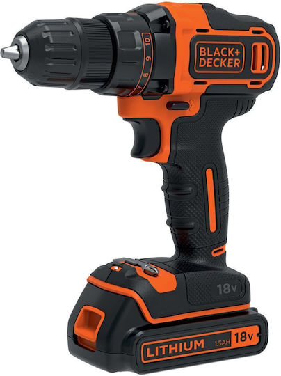 Black & Decker BDCDD186B Δραπανοκατσάβιδο Μπαταρίας 18V 2x1.5Ah