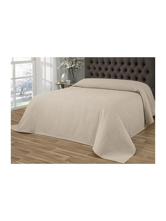 Liolios Home Kiera Κουβέρτα Πικέ Υπέρδιπλη 220x240εκ. Beige