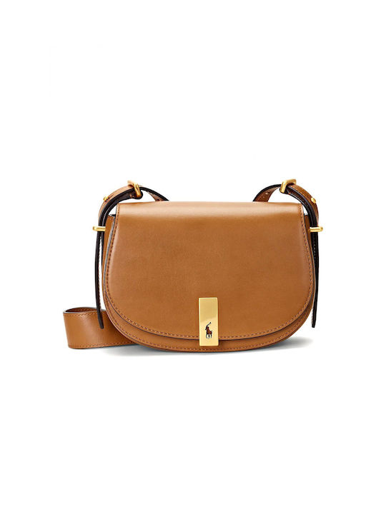 Ralph Lauren Leather Women's Bag Crossbody Tabac Brown