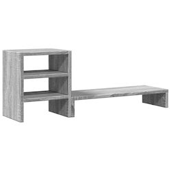 vidaXL Stand Desk Mounted Monitor Gray Sonoma G...