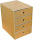 Next Drawer Unit 4 Drawers Kraft A4 H36xW33xD24cm