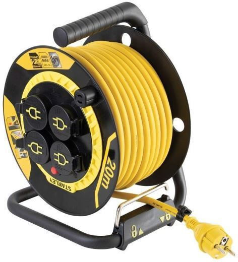 Stanley Ip44 Extension Reel 20 M Length H07rn-f 3g1.5 3200w