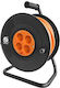 Electric Extension Cord Reel 3 x 1.5mm Length 30m 4 Sockets Black