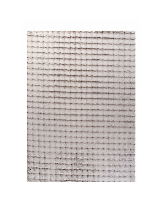Tzikas Carpets Fuzzy 26164-095 Rutschfest Teppich Rechteckig Synthetisch,Polyester/Cotton/Leather Gray