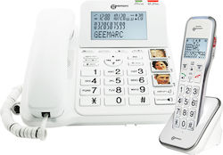 Geemarc Senior Telephone Corded Base Station Combi 596 Additional Handset White