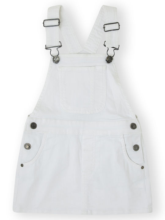 Kids' Denim Overall White