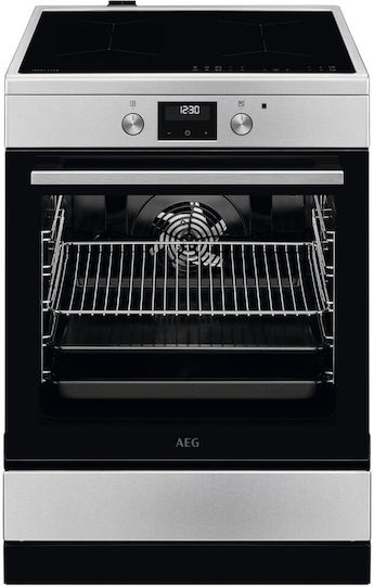 AEG 5000 Surroundcook Готварска печка 73лт с индукционни котлони Ш59.6см. Inox