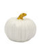 Decorative Ceramic Pumpkin Φ8.5x8 cm Ecru Keskor 67258-1