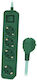 Philips Power Strip 4 Positions with Switch and Cable 1.5m Green