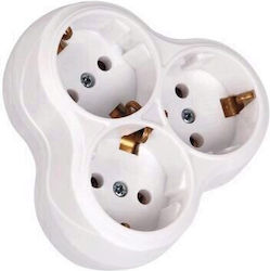 Triple Socket Golyad Round Max 250v 16a 3 Outlets Triple Socket Golyad Round Max 250v 16a 3 Outlets