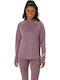 Icon Women's Blouse Long Sleeve with Zipper Purple
