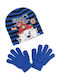 Kinder Mütze Set Gestrickt Blau
