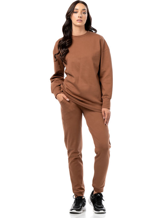 Bodymove Damen Sport Bluse Brown