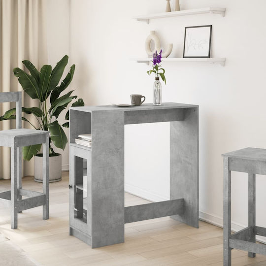 Vidaxl Бар Маса Сив Скутер 101x40x103,5см Обработена Дървесина 1 Бр Сив