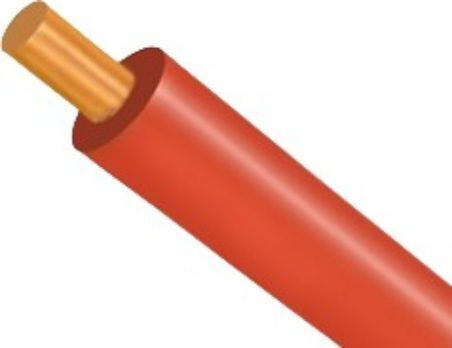 SGL Cablu De Alimentare Tip SiHF Cu Diametru Cablu 1x2.5mm² În Culoare Roșie Lungime 1m Flexibil