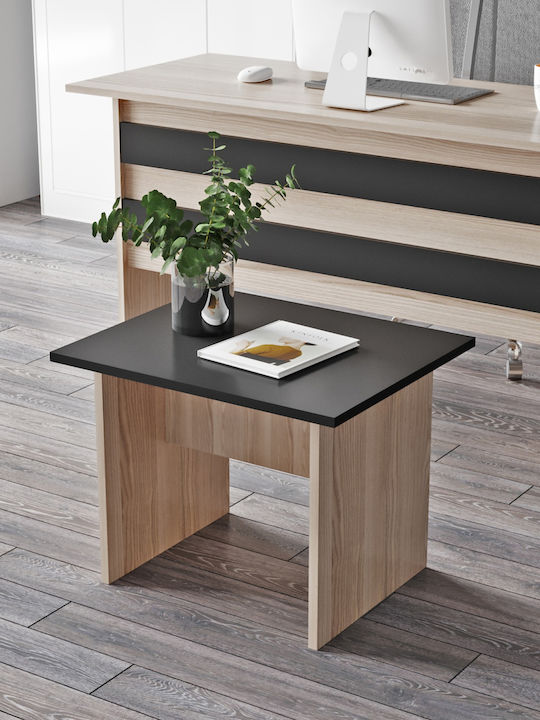 Desk Beech/black 60x50x46.3cm